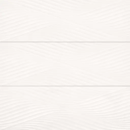 Donna 13" x 40" Matte Wave Deco Ceramic Tile in White