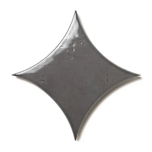 Legacy 6.5" x 6.5" Glossy Kite Porcelain Tile in Charcoal