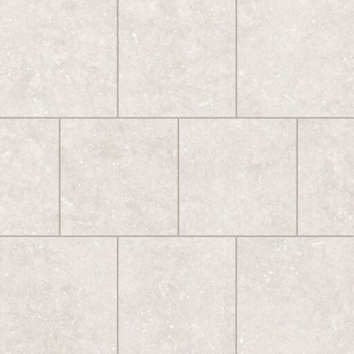 Oda 4" x 4" Soft Textured Matte Porcelain Offset Mosaic in Ice