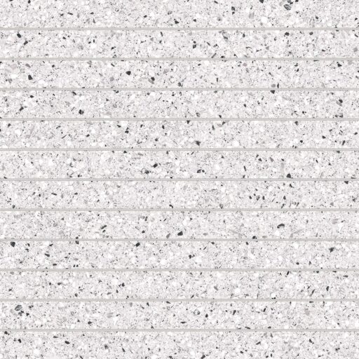 Mystere White 1x12 Porcelain Mosaic Structured