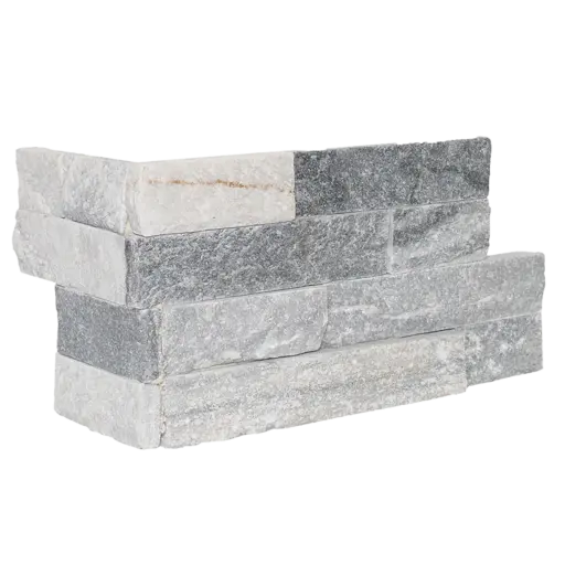 Alpine Grey 6" x 24" Natural Cleft Slate Ledger Corner