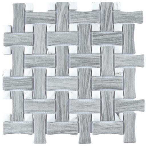 Llama Dog Bone Bsktwv Silver Smoke/Calacatta Dot 10"x10" Por