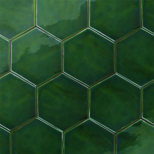 Viva Hex Antic Verde 5-7/8" x 6-3/4" Ceramic Wall Tile