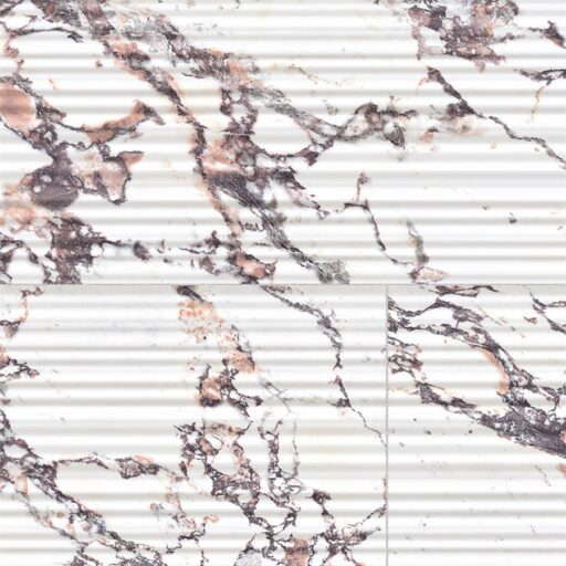 Touche Pleated Deco Rubis 11-3/4"x23-1/2" Porcelain F/W Tile