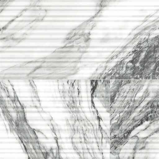 Touche Pleated Deco Zebre 11-3/4"x23-1/2" Porcelain F/W Tile