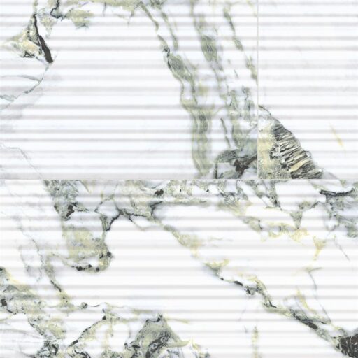 Touche Pleated Deco Jade 23-1/2"x47-1/8" Porcelain F/W Tile