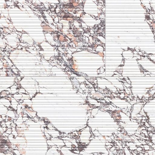 Touche Pleated Deco Rubis 23-1/2"x47-1/8" Porcelain F/W Tile