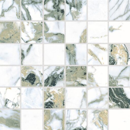 Touche 2" Square Jade 11-3/4"x11-3/4" Porcelain F/W Mosaic