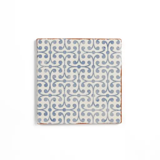 Palmetto Maze 6x6 Ceramic Terracotta Field Tile Glazed