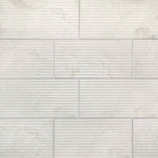 Lunaris Ivory 12x24 Porcelain Deco Wall Tile Fluted