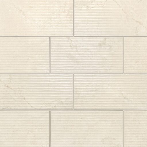 Lunaris Beige 12x24 Porcelain Deco Wall Tile Fluted