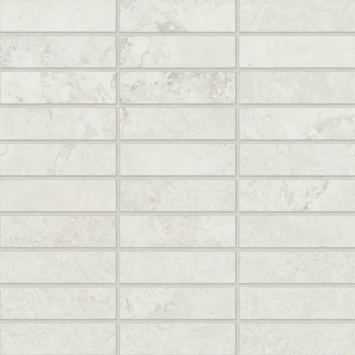 Lunaris Ivory 1x4 Porcelain Mesh Mosaic Matte
